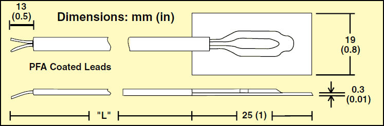 TC-SA Type K/T Surface Thermocouple with Adhesive Backing