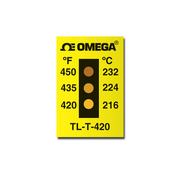 3 Point Non-Reversible Temperature Indicating Labels - Temperature: 66/71/77 °C, Pack of: 20 pcs