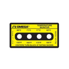 4 points Non-Reversible Horizontal Temperature Label