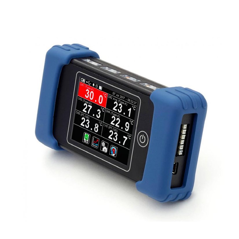 6 Channel Temperature Data Logger with USB and SD slot