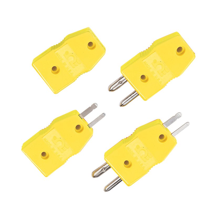 Transition Adapters for Thermocouple Connectors - Thermocouple type: T, Adaptor type: male standard > male mini