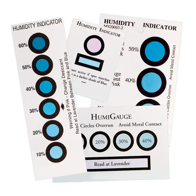 Reversible Humidity Indicating Cards