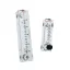 Acrylic Flow Meters for Gases and Liquids - Flow units: SLM, Max. flow: 10, Process connection type: end (1/8" NPT female), Size: 2" (51 mm), Material: Nickel plated brass, Valve type: no valve