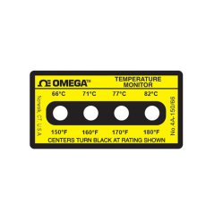 4 points Non-Reversible Horizontal Temperature Label