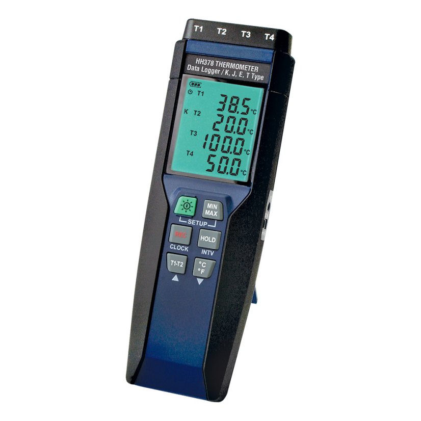 4 kanálový ruční teploměr a datalogger pro termočlánek