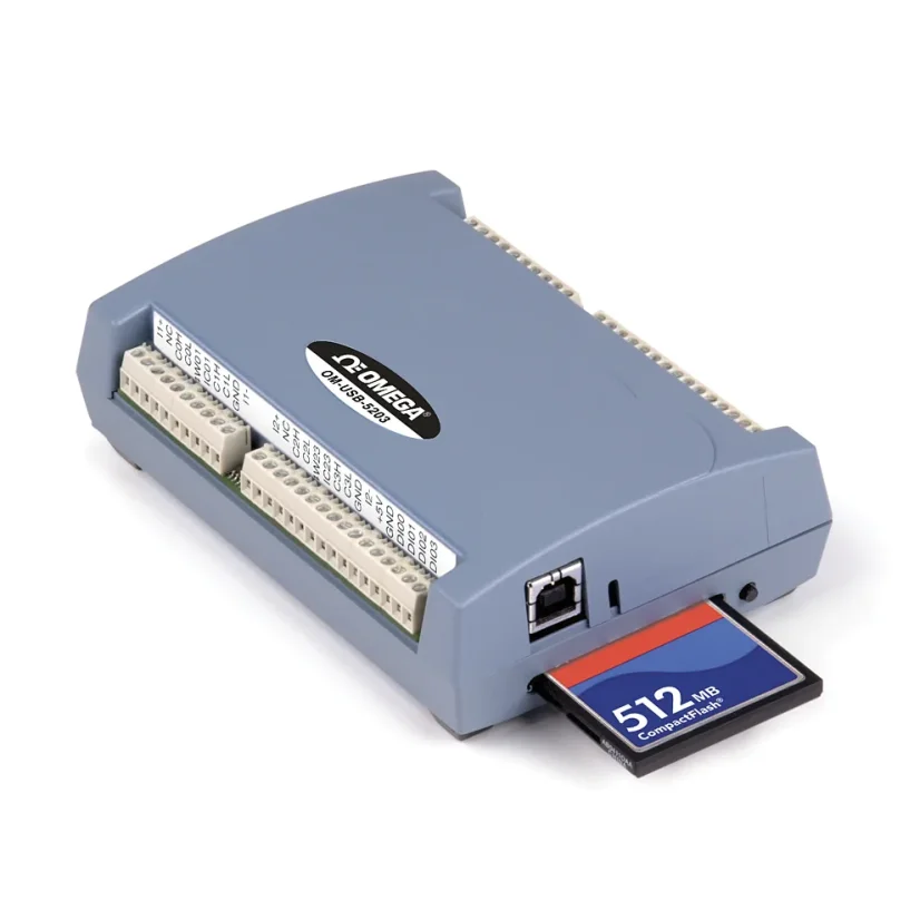 8 kanálové USB moduly pro teplotní (TC, Pt100, termistor) a napěťová měření - Typ vstupu: teplotní (se záznamem na kartu)