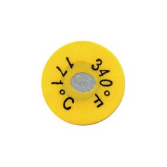 Single Point Non-Reversible Temperature Indicating Labels