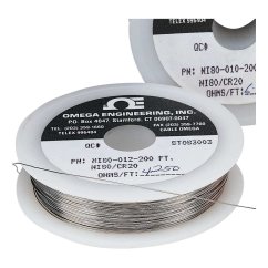 Resistance Heating Wire, 1150°C Max. (80% Nickel, 20% Chromium)