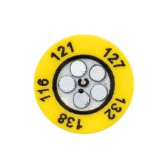 5 points Non-Reversible Round Temperature Label