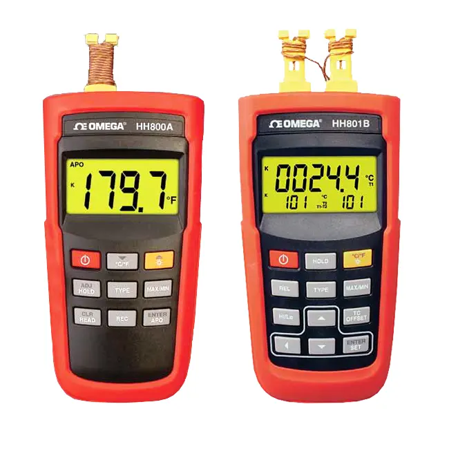 1 & 2 Channel Thermocouple Temperature Meter - Number of inputs: 2, Input type: thermocouple K, J, Features: storage for 120 points